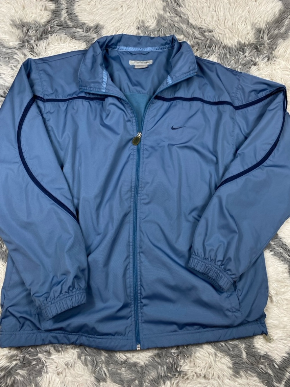Vintage NIKE Track Jacket Logo Tag Y2K Large Oversized Full Zip